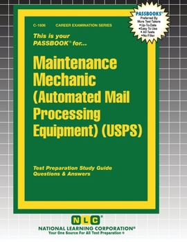 Paperback Maintenance Mechanic (Automated Mail Processing Equipment) (USPS) Book