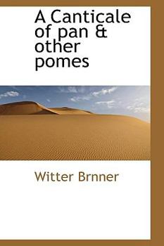 Hardcover A Canticale of Pan & Other Pomes Book