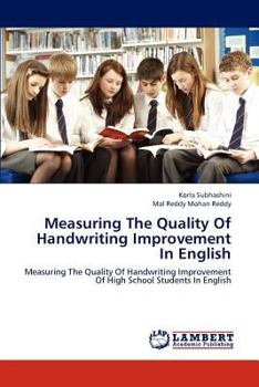 Paperback Measuring The Quality Of Handwriting Improvement In English Book