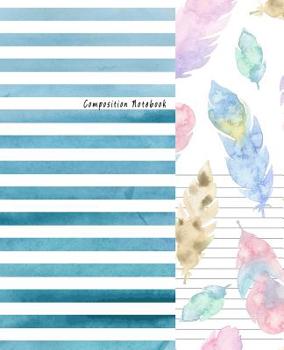 Composition Notebook: Dual Design Alternating Half College Ruled Half Blank Creative Sketchbook with Lined Pages Drawing or Doodling & Writing Journal Notebook Organizer