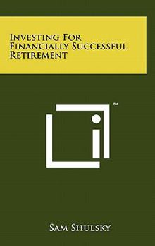 Hardcover Investing For Financially Successful Retirement Book