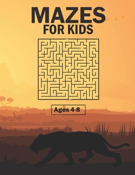 Paperback Mazes For Kids Ages 4-8: Activity Books For Kids Ages 4-6,6-8 Mazes Workbook, Puzzles, and Problem-Solving Book