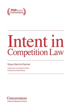 Paperback Intent in Competition Law Book