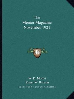 Paperback The Mentor Magazine November 1921 Book