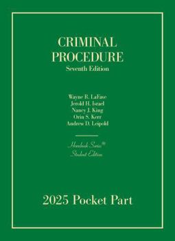 Paperback Criminal Procedure, 7th, Student Edition, 2025 Pocket Part (Hornbook Series) Book