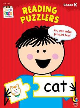 Paperback Reading Puzzlers, Grade K [With Sticker(s)] Book