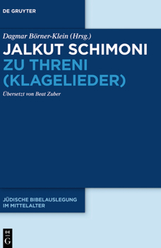 Hardcover Jalkut Schimoni Zu Threni (Klagelieder) [German] Book