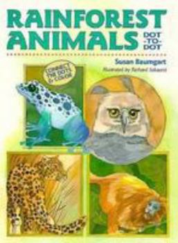 Paperback Rainforest Animals Dot-To-Dot Book