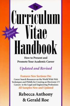 Paperback The Curriculum Vitae Handbook: How to Present and Promote Your Academic Career Book
