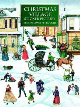 Paperback Christmas Village Sticker Picture Book