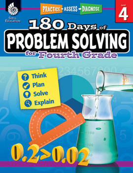 Paperback 180 Days of Problem Solving for Fourth Grade: Practice, Assess, Diagnose Book