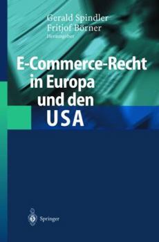 Paperback E-Commerce-Recht in Europa Und Den USA [German] Book