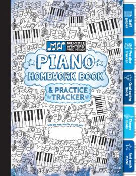 Paperback Piano Homework Book and Practice Tracker (Blue) Book