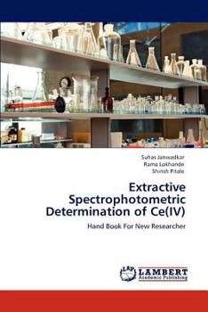 Paperback Extractive Spectrophotometric Determination of Ce(IV) Book