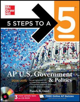 Paperback 5 Steps to a 5 AP US Government and Politics with CD-ROM, 2014-2015 Edition (5 Steps to a 5 on the Advanced Placement Examinations Series) Book