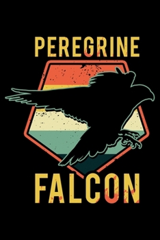 Peregrine Falcon: Retro Vintage Silhouette Lined Notebook Journal Diary 6x9