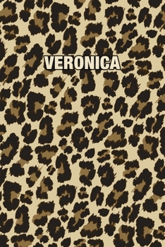 Paperback Veronica: Personalized Notebook - Leopard Print Notebook (Animal Pattern). Blank College Ruled (Lined) Journal for Notes, Journa Book