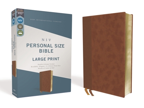 Imitation Leather Niv, Personal Size Bible, Large Print, Leathersoft, Brown, Red Letter Edition, Comfort Print [Large Print] Book