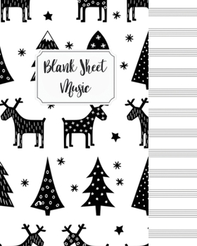 Blank Sheet Music Composition Manuscript Staff Paper Art Music Christmas Notebook Birthday Gift: Sheet Music Notebook / Journal Gift, 100 Pages, 8x10, Soft Cover, Matte Finish