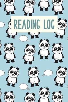 Paperback Reading Log: Easy to Use Layout for Kids of All Ages to Chart Summer and School Book Progress Cute Panda Bear Pattern in Blue Book