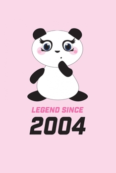 LEGEND SINCE 2004 Panda Notebook: Blank Lined Journal to write in - Gift Idea for Panda Lovers - Teens - Boys - Girls - Women