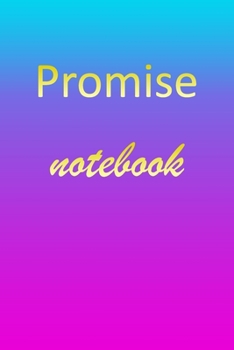 Paperback Promise: Blank Notebook - Wide Ruled Lined Paper Notepad - Writing Pad Practice Journal - Custom Personalized First Name Initia Book