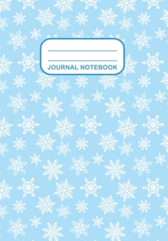 Paperback Journal Notebook: Journal, Notebook, Or Diary - Christmas Snowflakes Pattern Cover Design - 120 Blank Lined Pages - 7" X 10" - Glossy Fi Book