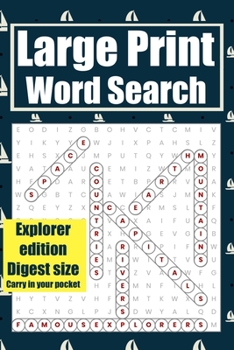 Paperback word search large print digest size: Explorer edition [Large Print] Book