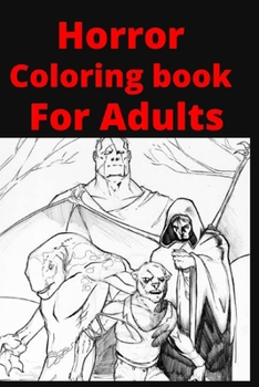 Paperback Horror Coloring book For Adults [Large Print] Book