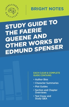 Paperback Study Guide to The Faerie Queene and Other Works by Edmund Spenser Book