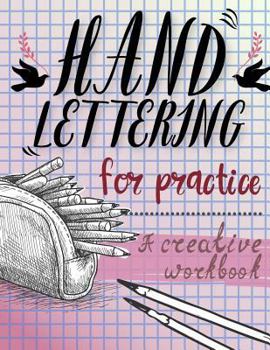 Paperback Hand Lettering For Practice Sheet, A Creative Workbook: Purple Color Tone Worksheet to Practice Hand Lettering,8.5 x 11 inch,160 Page Book