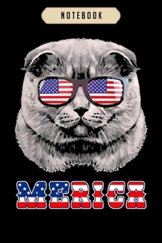 Notebook: Cats ca merica 4th of july usa american  Notebook|6x9(100 pages)Blank Lined Paperback Journal For Student, kids, women, girls, boys, men, birthday gifts|Veteran day gifts notebook