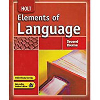 Hardcover Elements of Language: Student Edition Second Course 2007 Book