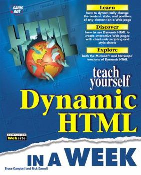 Paperback Teach Yourself Dynamic HTML in a Week Book