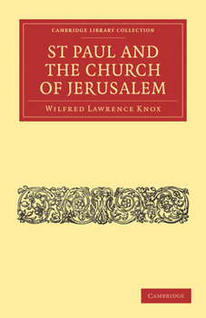 Paperback St Paul and the Church of Jerusalem Book