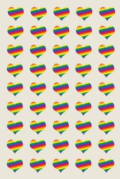 Rainbow Hearts / LGBTQ Rights : A Poetose Notebook (100 Pages/50 Sheets)