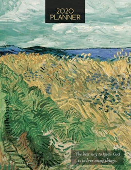 Paperback 2020 Planner Wheat Field with Cornflowers: Vincent Van Goghs 2020 Weekly and Monthly Calendar Planner with Notes, Tasks, Priorities, Reminders - Fun U Book