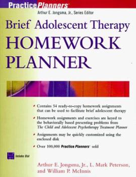 Paperback Brief Adolescent Therapy Homework Planner [With Disk] Book