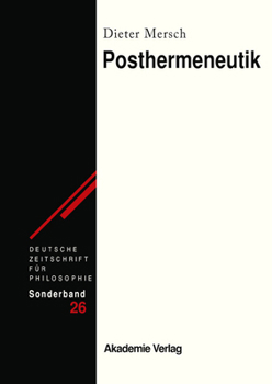 Hardcover Posthermeneutik [German] Book