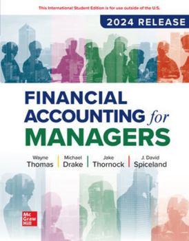 Paperback Financial Accounting for Managers: 2024 Release ISE Book