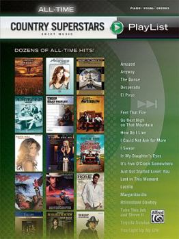 Paperback All-Time Country Superstars Sheet Music Playlist: Piano/Vocal/Chords Book