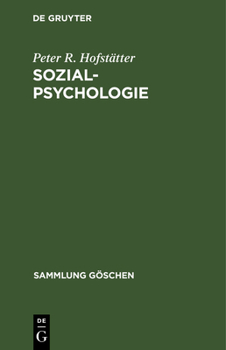 Hardcover Sozialpsychologie [German] Book