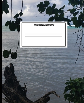 Composition Notebook: Wide Ruled Paper Notebook Journal | Wide Blank Lined Workbook,Jamaica Sea Scenery