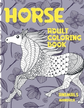 Paperback Mandala Adult Coloring Book - Animals - Horse Book