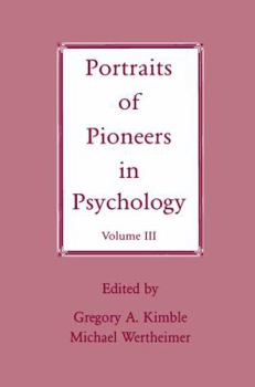 Paperback Portraits of Pioneers in Psychology: Volume III Book