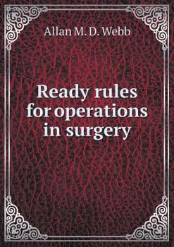 Paperback Ready rules for operations in surgery Book