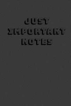 Paperback Just important notes notebook Book