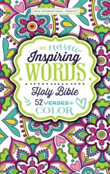 Hardcover Niv, Inspiring Words Holy Bible, Hardcover: 52 Verses to Color Book