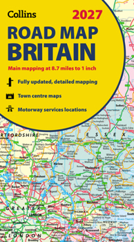 Map 2026 Collins Road Map of Britain: Folded map (Collins Road Atlas) Book