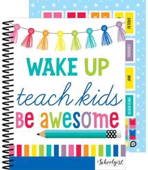 Spiral-bound Hello Sunshine Teacher Planner Book
